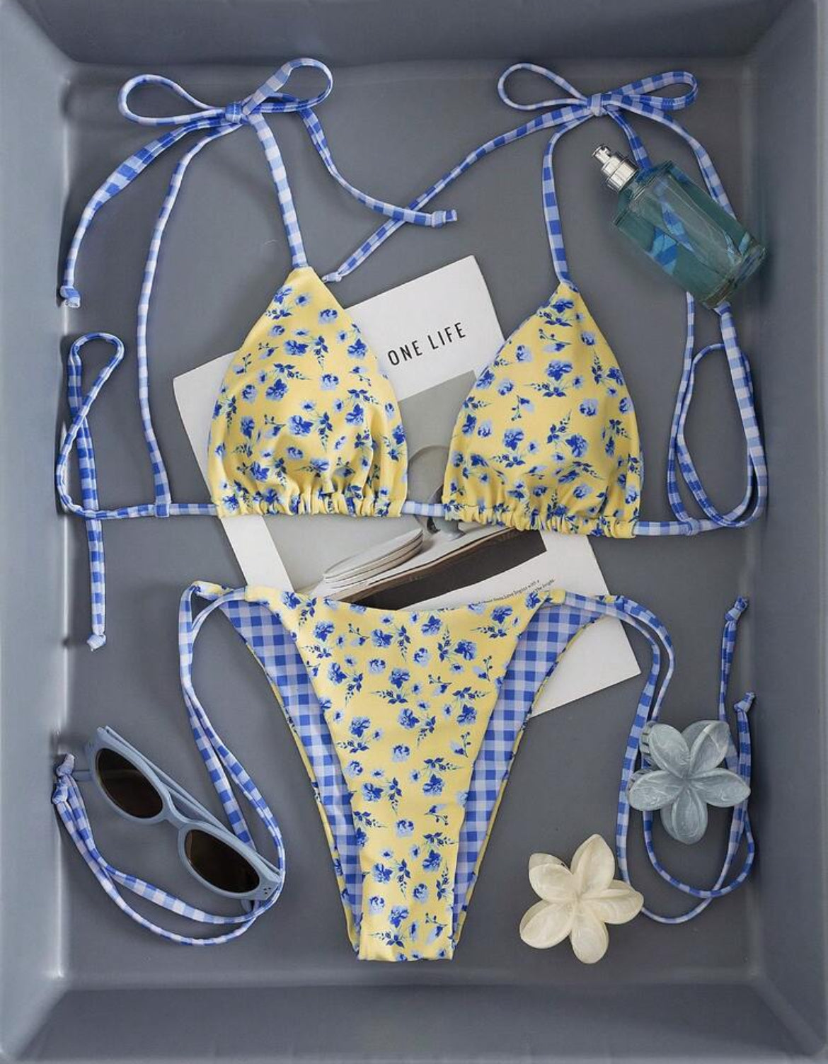 Bikini floral - amarillo