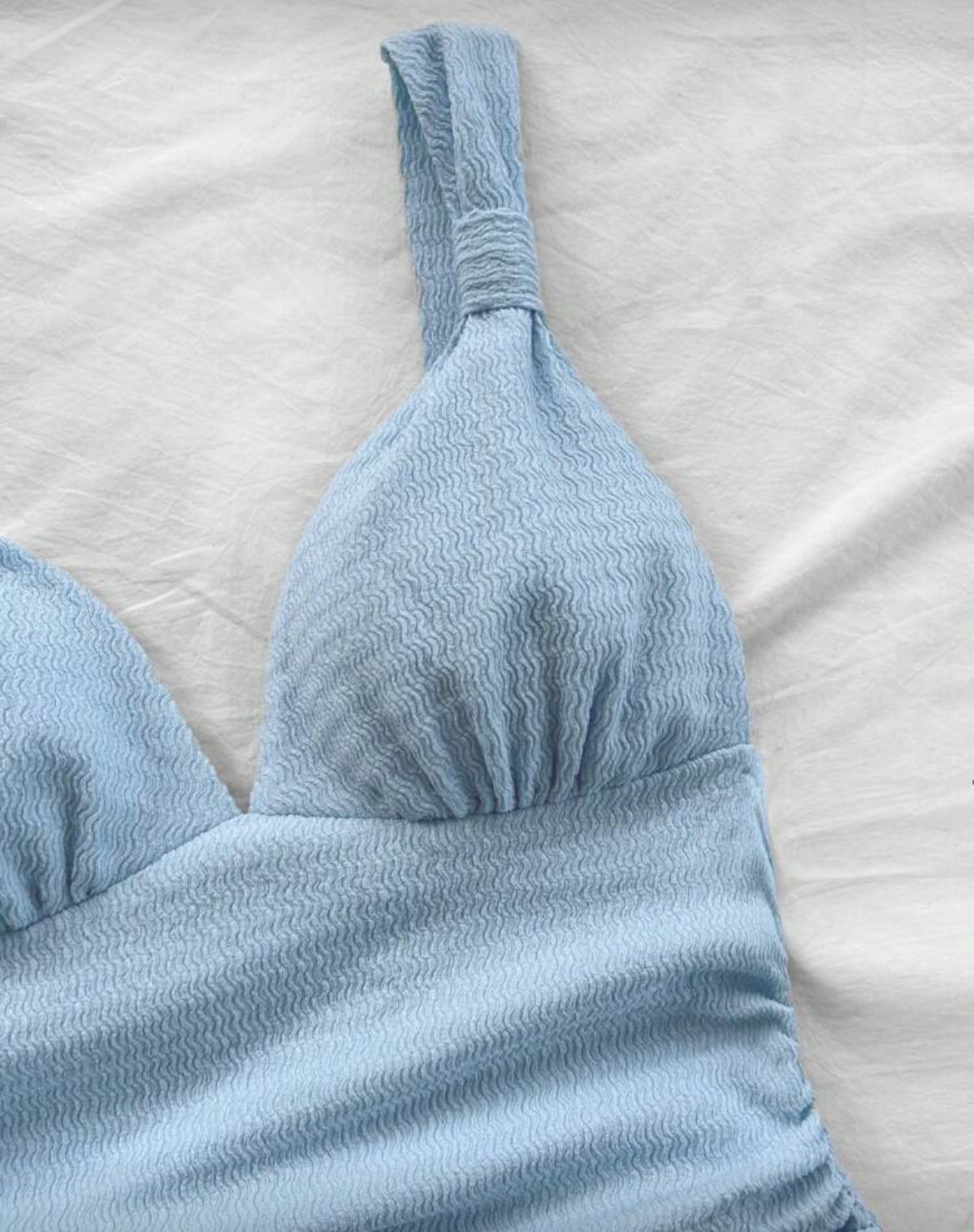 Blusa larga tirantes - azul
