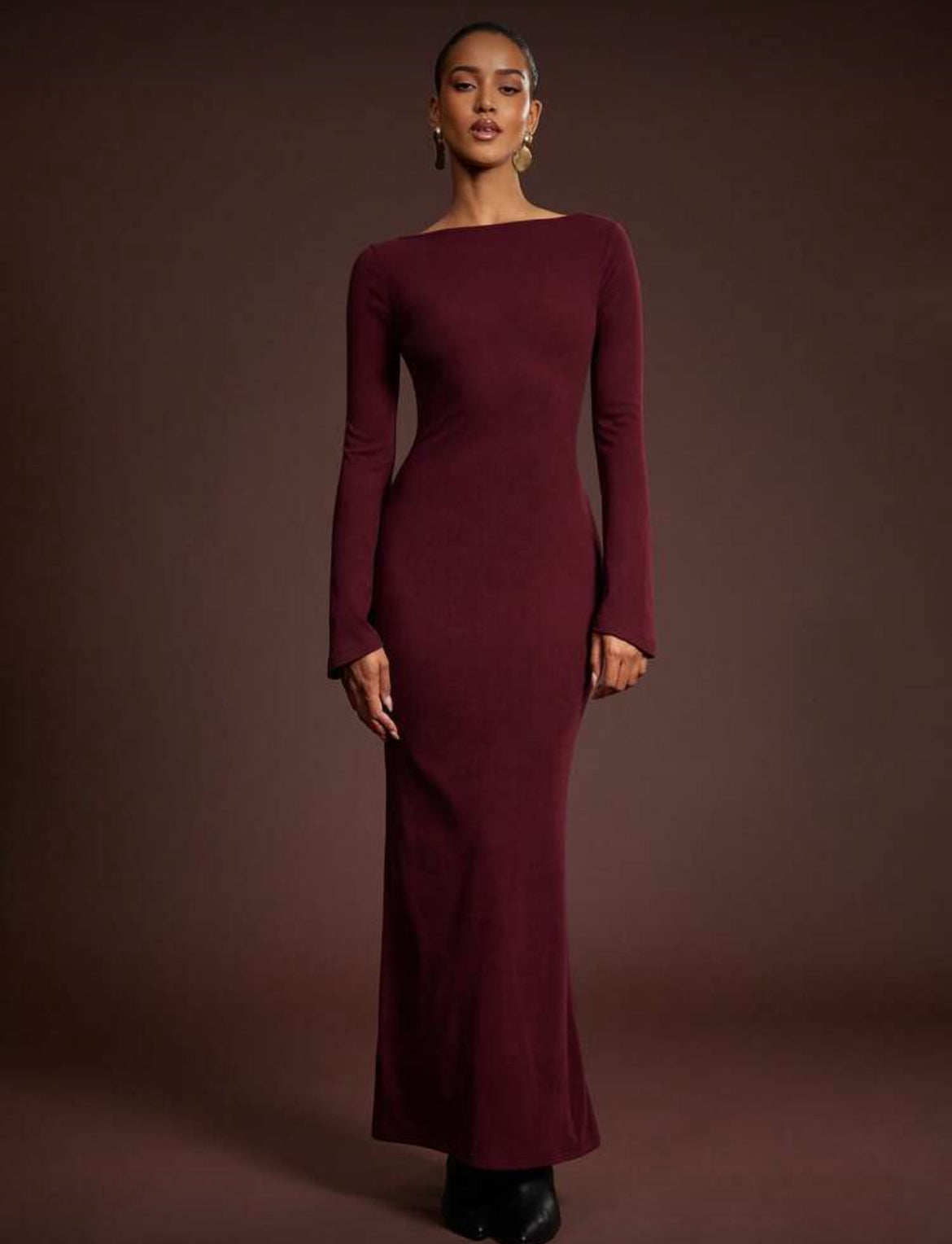 Vestido largo Jane - Vinotinto