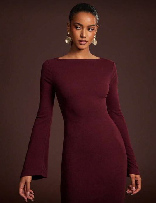 Vestido largo Jane - Vinotinto