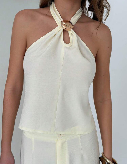 Conjunto Lino - albaricoque