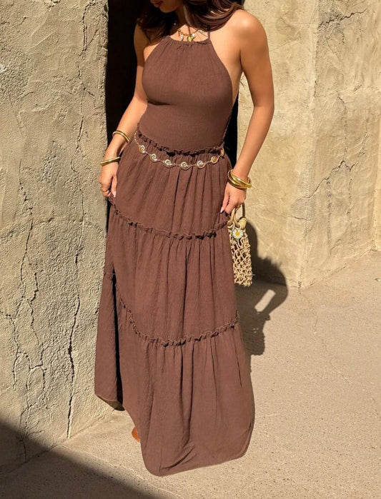 Vestido Helena - marrón