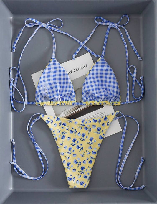 Bikini floral - amarillo