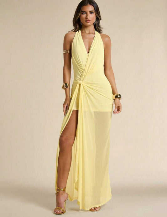 Vestido Sonia - amarillo pastel