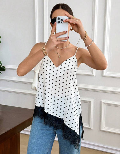 Blusa Lunares - Blanca
