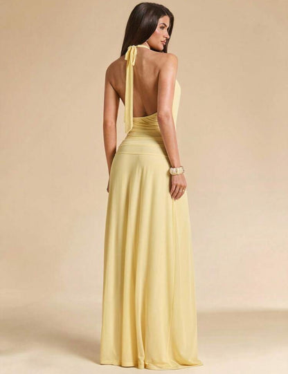 Vestido Largo - amarillo pastel