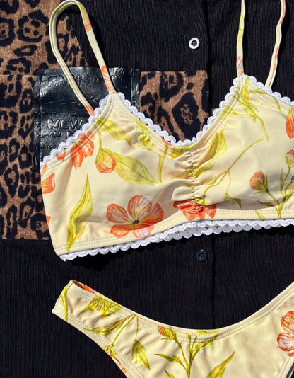 Bikini floral - amarillo
