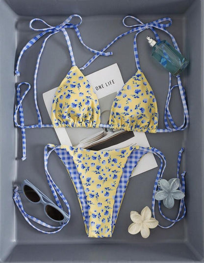 Bikini floral - amarillo