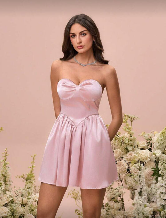 Vestido corto - rosa