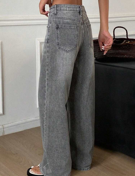 Jean Wide leg - gris
