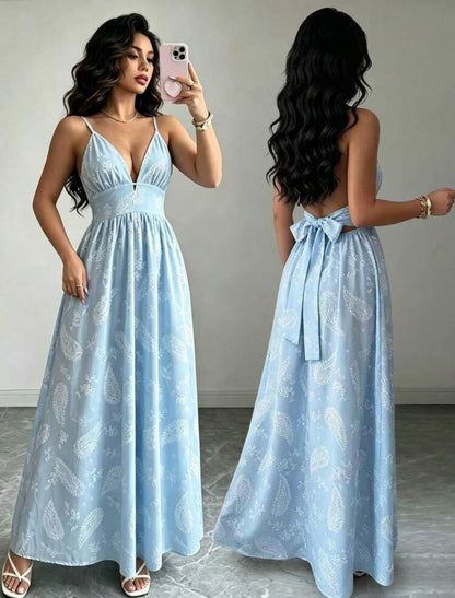 Vestido Midi - azul Celeste