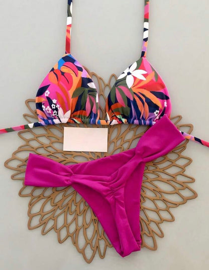 Bikini floral - fucsia