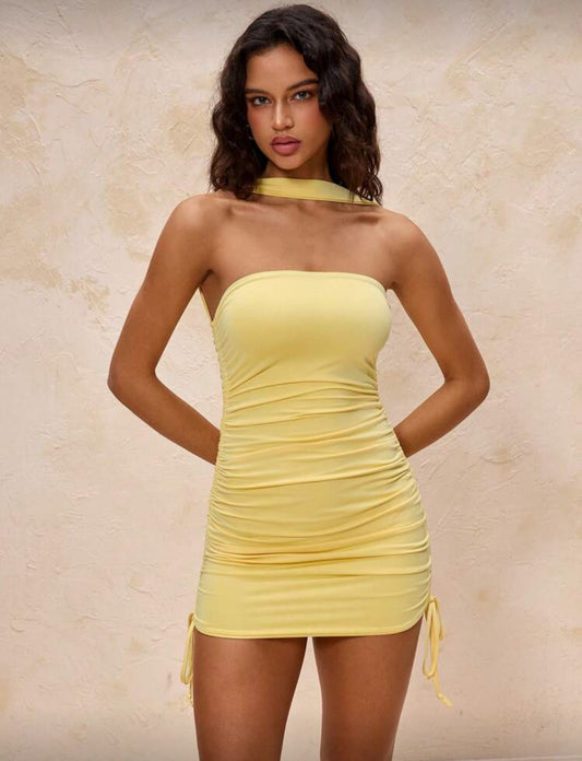 Vestido corto Anne - Amarillo