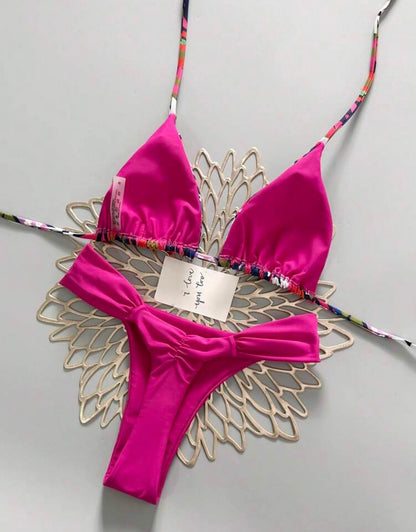 Bikini floral - fucsia