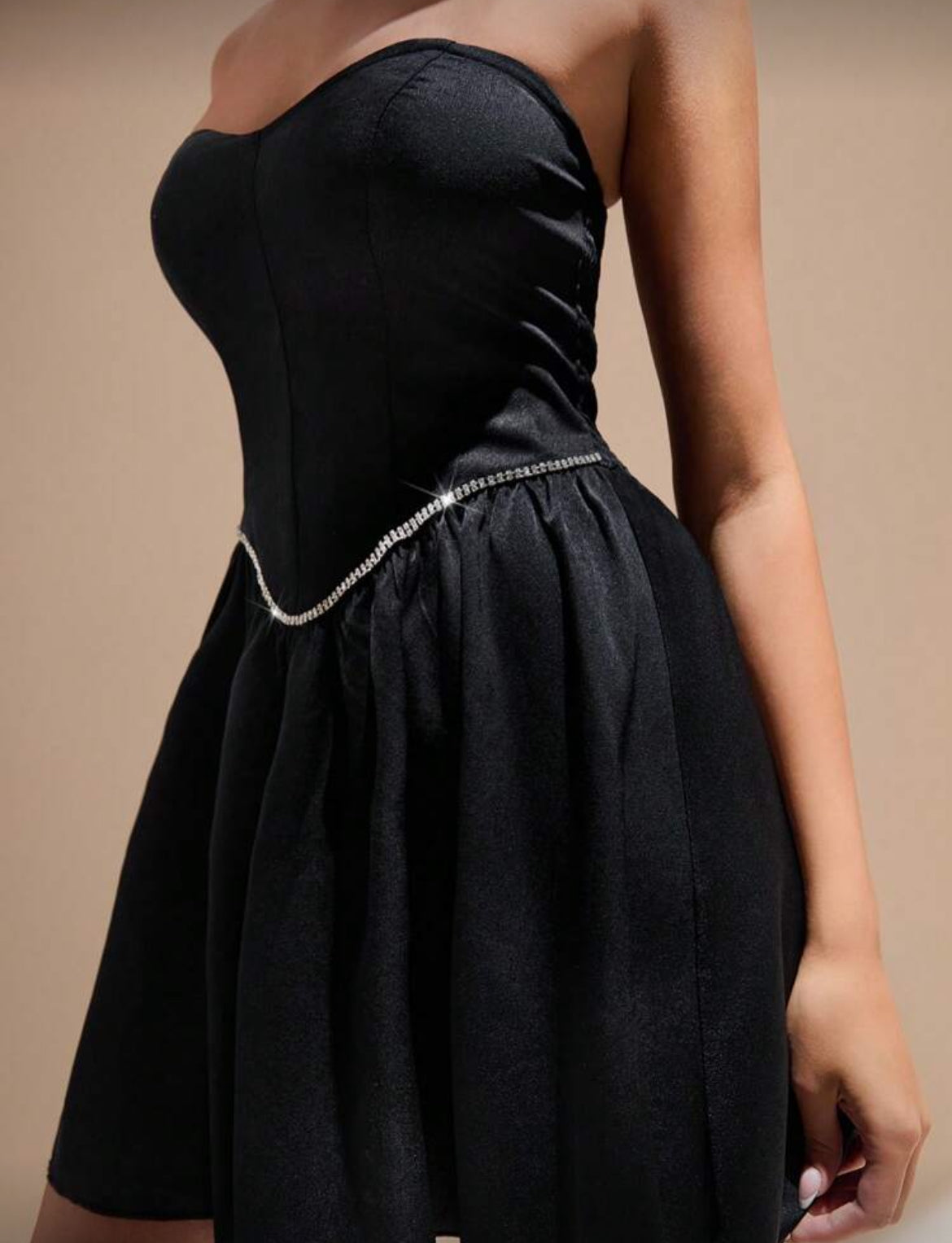 Vestido corto Luna - Negro