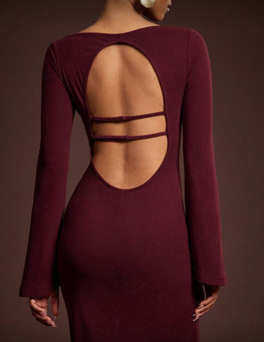 Vestido largo Jane - Vinotinto
