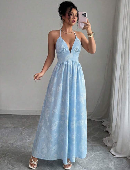 Vestido Midi - azul Celeste