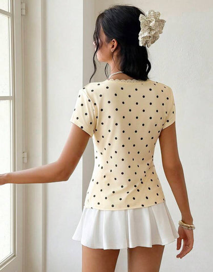 Blusa Lunares - Amarillo pastel