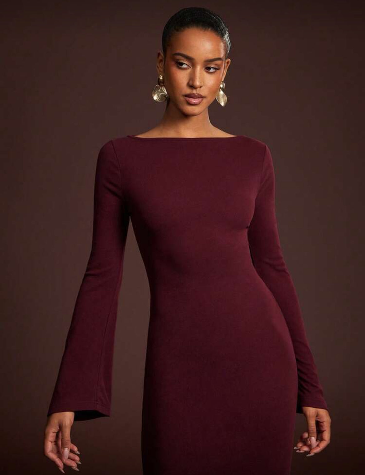 Vestido largo Jane - Vinotinto
