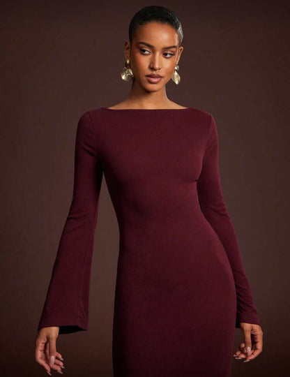 Vestido largo Jane - Vinotinto