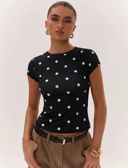 Blusa Lunares - Negra