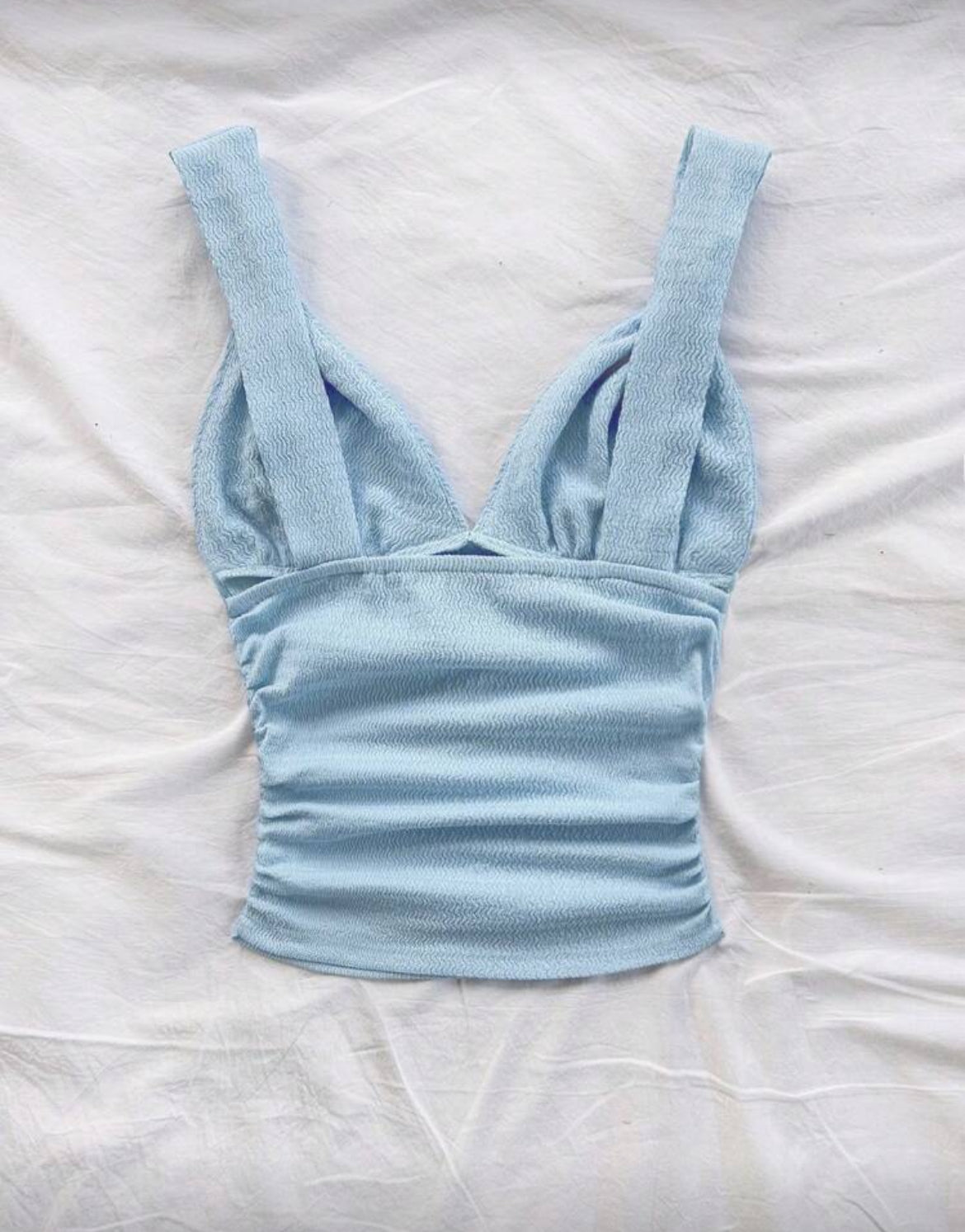 Blusa larga tirantes - azul