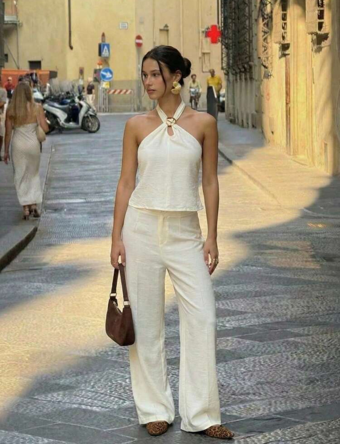 Conjunto Lino - albaricoque