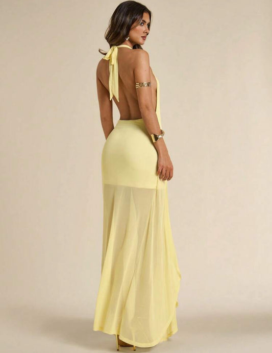 Vestido Sonia - amarillo pastel